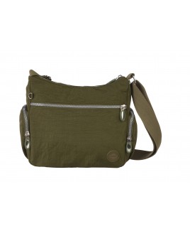 Lorenz  Nylon Top Zip X-Body Bag with 4 Zip Pockets